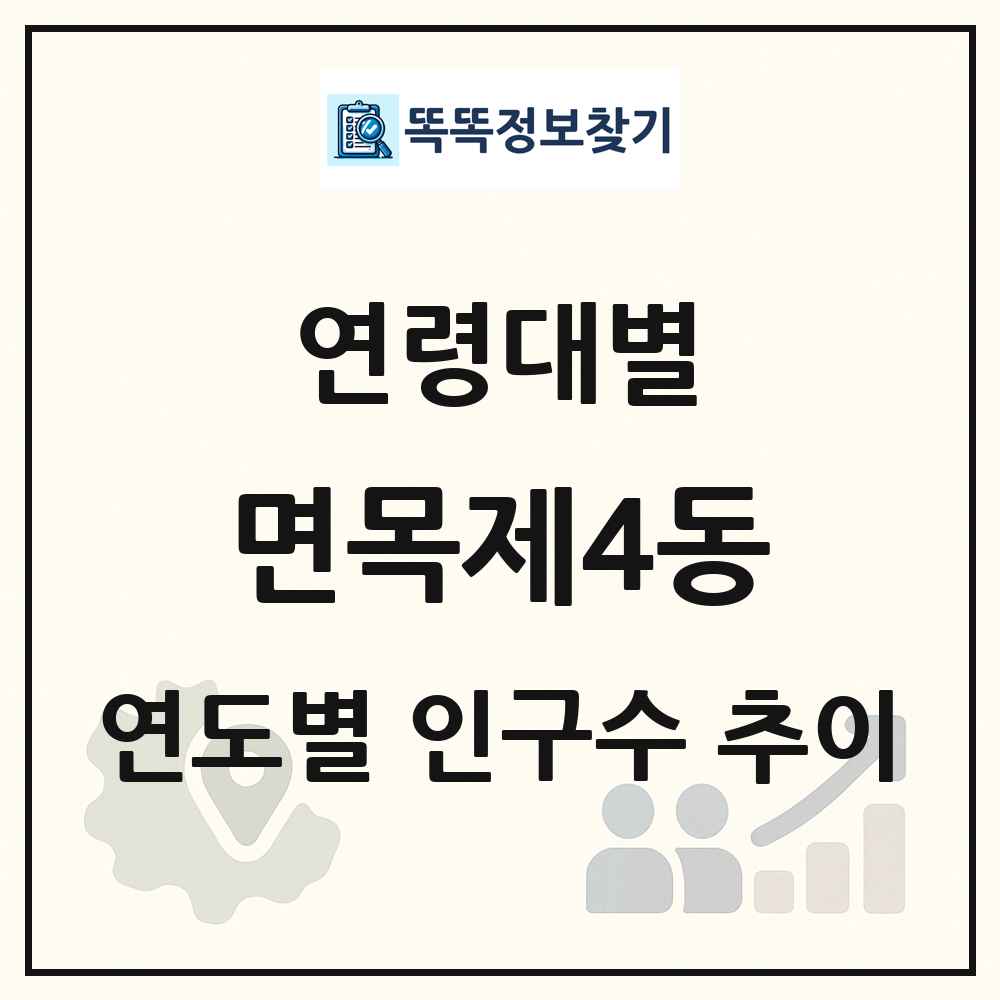 면목제4동 생애주기별 인구수 링크 그림